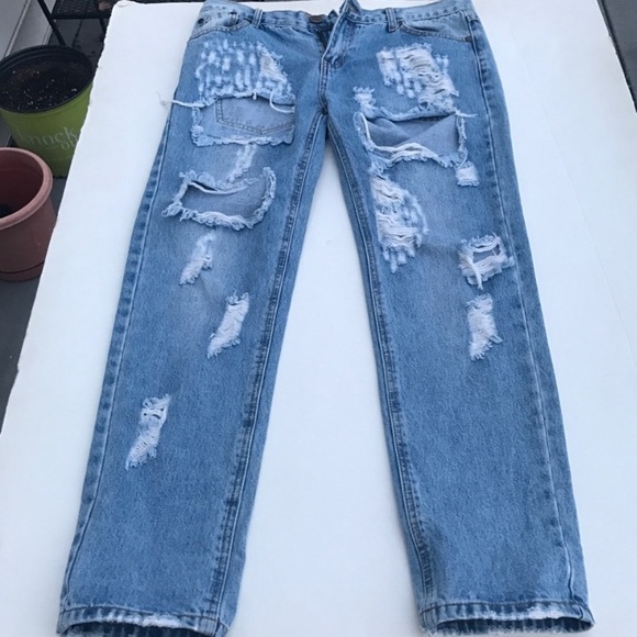 One Teaspoon Distressed Denim Awesome Baggies - Picture 3 of 8